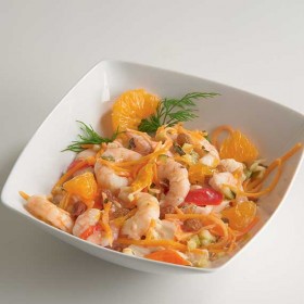 Salade de gambas aux madarines
