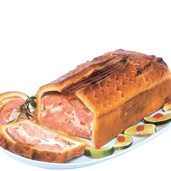 Saumon farci en croûte (1/2 s/vide)