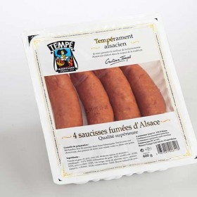 SAUCISSES FUMEES D'ALSACE X 4